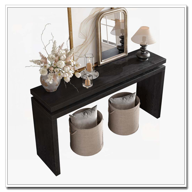 Console en bois 59,84 "L, table d'entrée, table de canapé