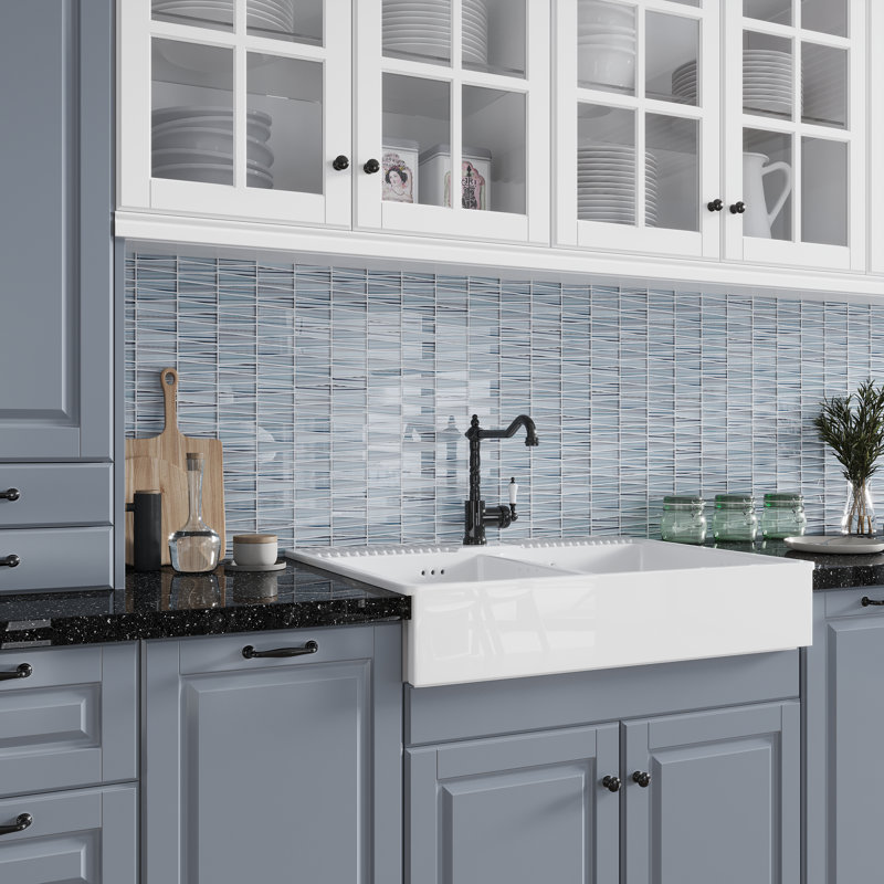12"X12.9" Triangle Glass Mosaic Tile