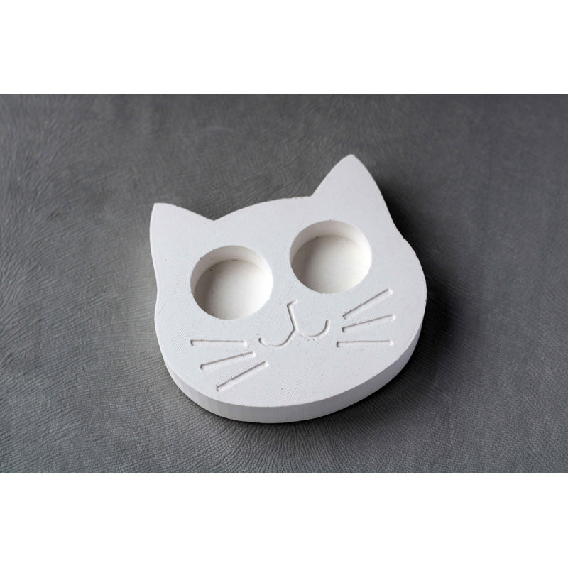 Concrete / Cement Tabletop Tealight Holder, White