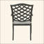 Chaise de salle à manger avec accoudoirs, argent, ensemble de 2