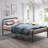Twin Bed Frame with Headboard Single Bed Frames No Box Spring Needed