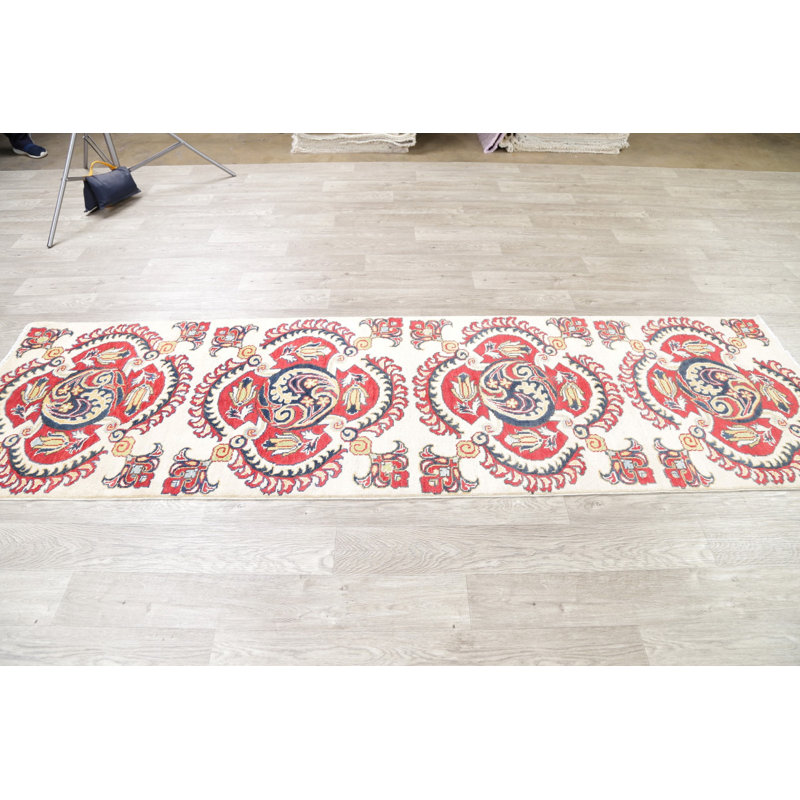 Tapis de bois one-of-kind à la main-noué la 2010 kazak rouge 2 pi 10 po x 9 pi Best
