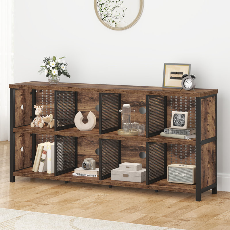 Bibliothèque standard H 30 "x l 63", Brun rustique