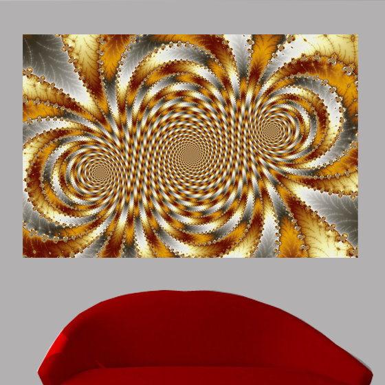 Décalcomanie murale Backlund Swirl Fractal I, 24 po x 36 po