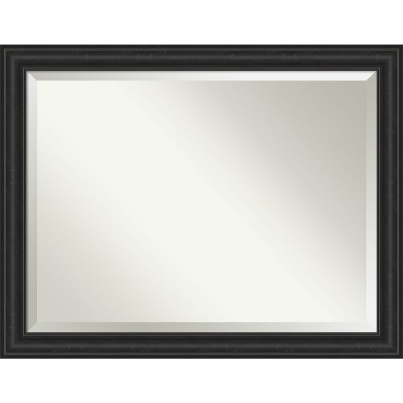Flat Wall Mirror, Black, 35.5" x 45.5"