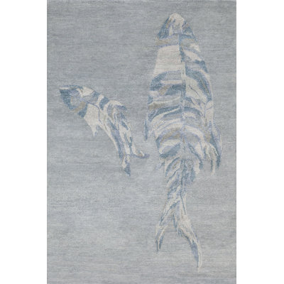 Pesce Area Rug in Stone-Blue/Gray/Mineral/Light Blue