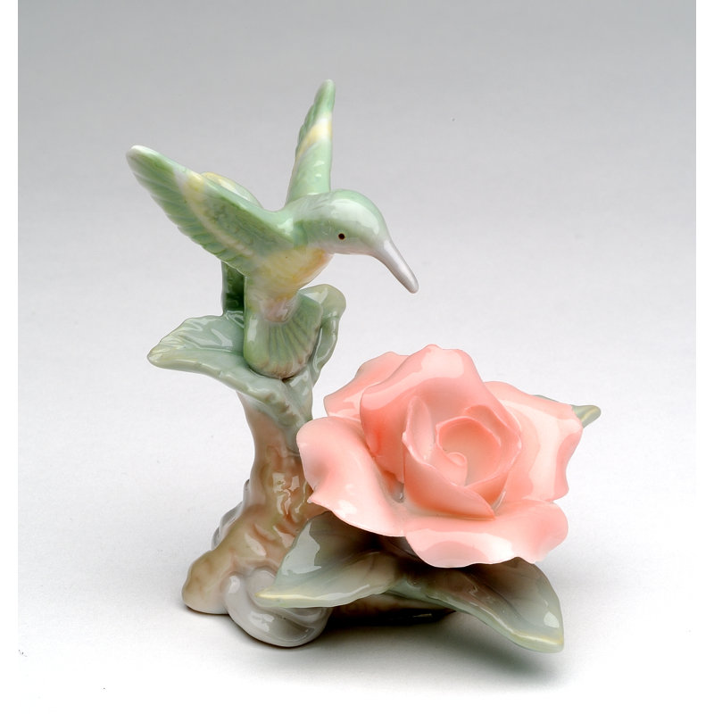 Mini Hummingbird by Pink Rose Figurine- 3"H