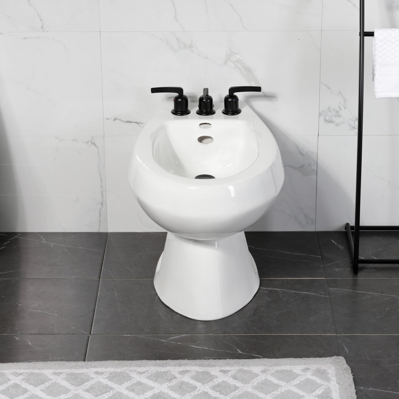 Robinet de bidet vertical à large entraxe Centurion, Noir mat