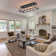 5-Light Metal Flush Mount Rectangular Ceiling Light
