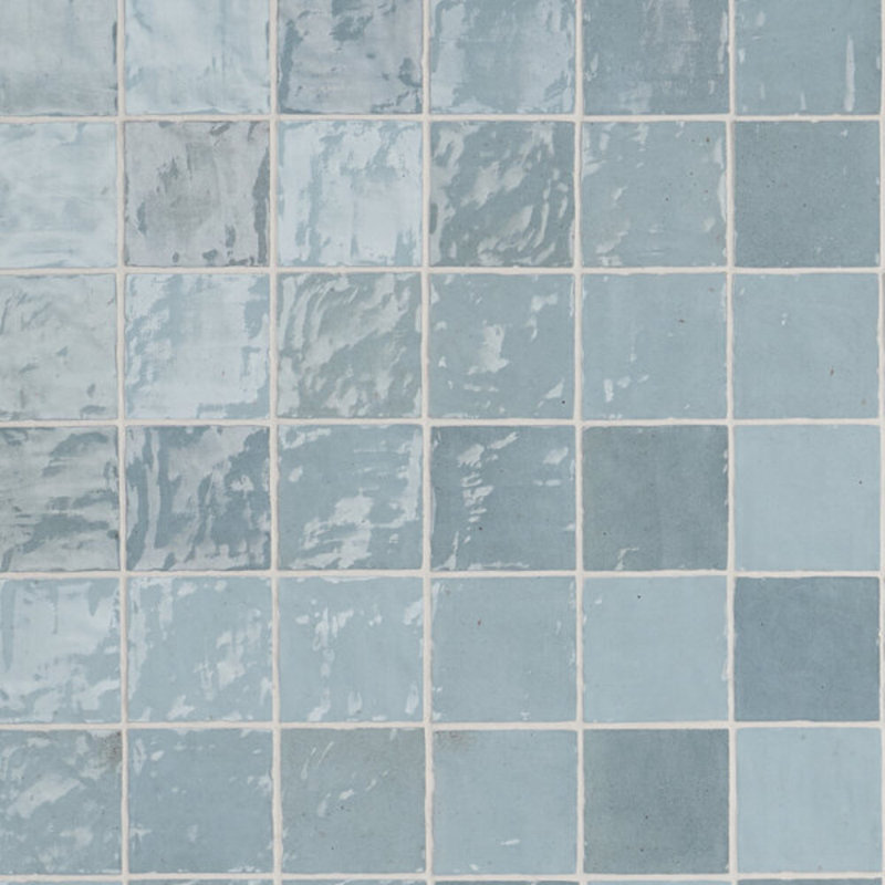 Portmore 4x4 Glazed Ceramic Tile, Blue