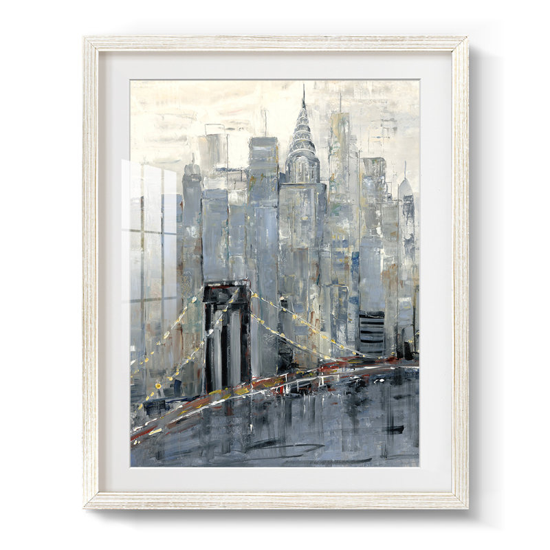 Midtown Morning - impression encadrée, H 25,5 po x l 17,5 po, Blanc