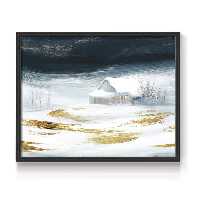 Chirstmas Art-CCXVIII -Framed Print - Restickable, H 22 po x l 28 po, Noir, noir, noir, noir