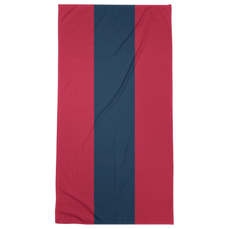 Cotton Blend Beach Towel, Red/Light Blue