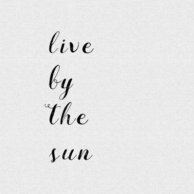 " Live By The Sun " by Dana Shek