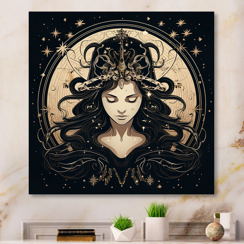 Astrologique Stargazer II, Toile tendue, H 30 po x l 30 po x P 1 po