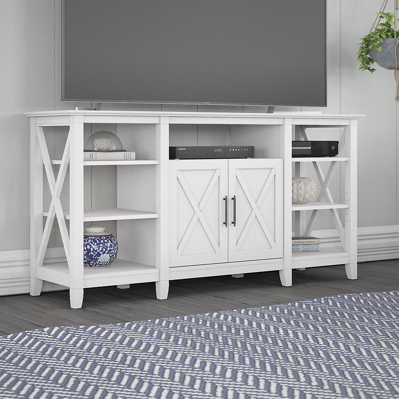 Huckins TV Stand for TVs up to 65", Pure White Oak