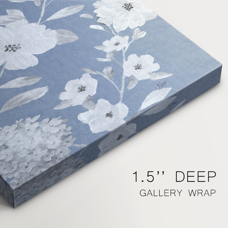 Bleu chinoiserie I - galerie Cavas, H 48 po x l 32 po