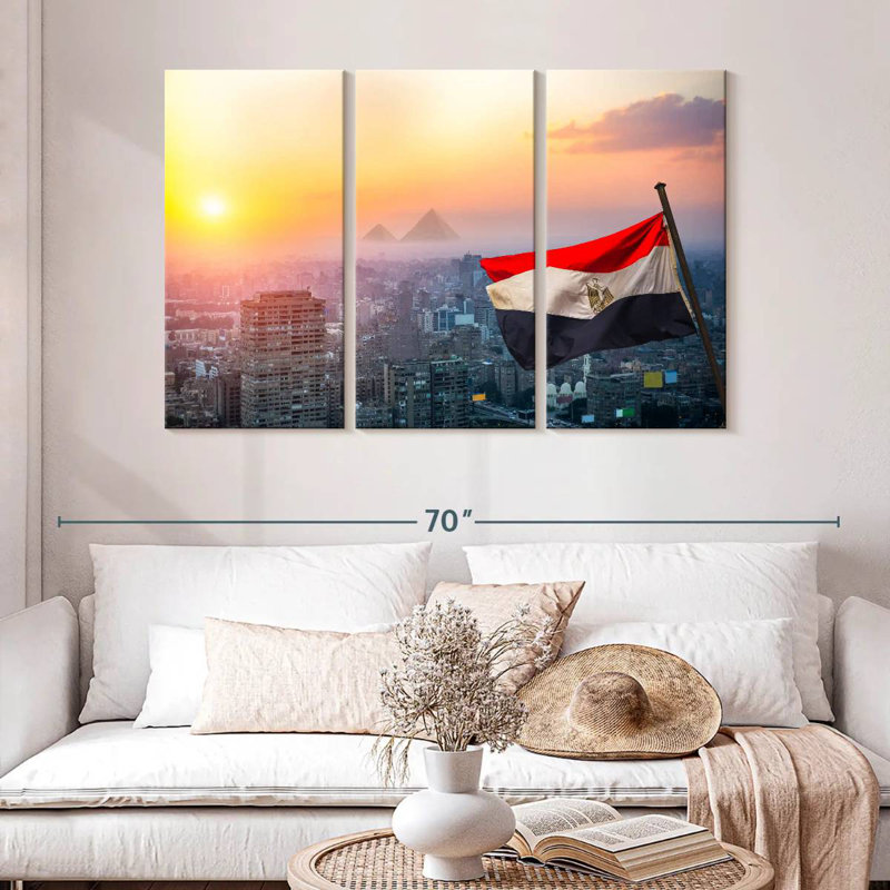 Borges Urban Egypt Flag, 32" H x 50" W