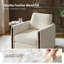 Nicha Modern Feather Blend Solid Wood Swivel Barrel Chair With Deep Seat-126352003