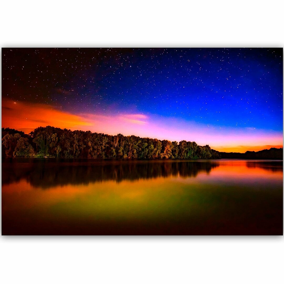 Leinwandbild ternenhimmel über dem See