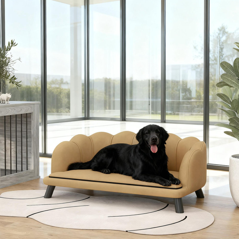 Canapé pour animal de compagnie en forme de perle avec coussin amovible, Coffee