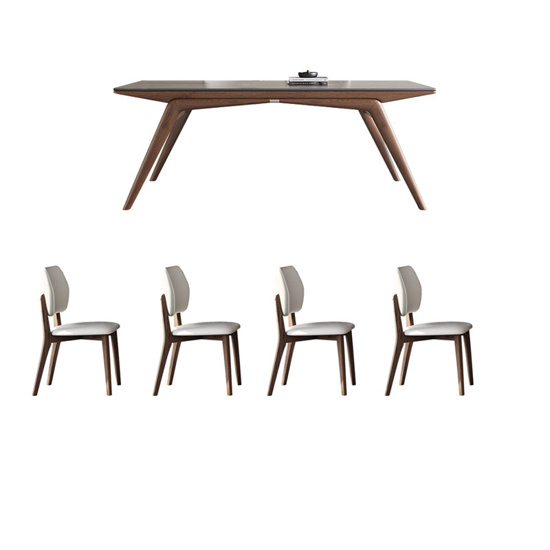 Tables et chaises de salle à manger en frêne, H 29,52 po x L 62,99 po x l 31,49 po