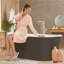 Baignoire de trempage contemporaine autoportante en acrylique avec trop-plein et drain 59 po. X 30 po.