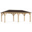 Pavillon de jardin en métal L 12 pi. D Pavillon de jardin en bois massif