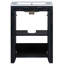 Petit ensemble de meuble-lavabo de style rétro 24 po x 18 po x 34 po avec lavabo en céramique et 2 portes à fermeture en douceur-116234524