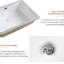 Lavabo de salle de bain rectangulaire encastrable, 15 po de largeur, 22 po de longueur, blanc, à cuisson élevée, résistant aux taches, résistant aux taches, installation de meuble-lavabo contemporain et minimaliste * Céramique de qualité de 15 po, faible absorption d'eau, lisse