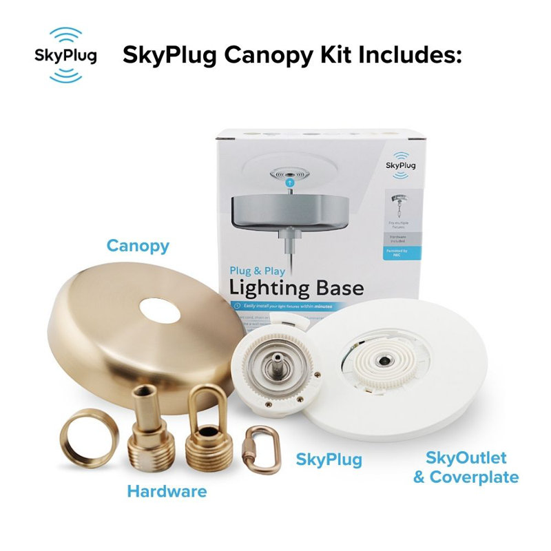SkyPlug Kit -  Easy Lighting Installation - Carina, Champagne Bronze
