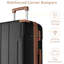 Ensemble de 3 valises extensibles en ABS rigide à double pivot, ensemble de bagages de voyage avec serrure TSA-130476764