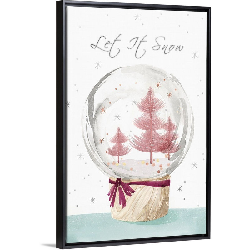 «Let It Snow II», reproduction d'art textuel sur toile, Cadre noir, H 26 po x l 18 po x P 1,75 po