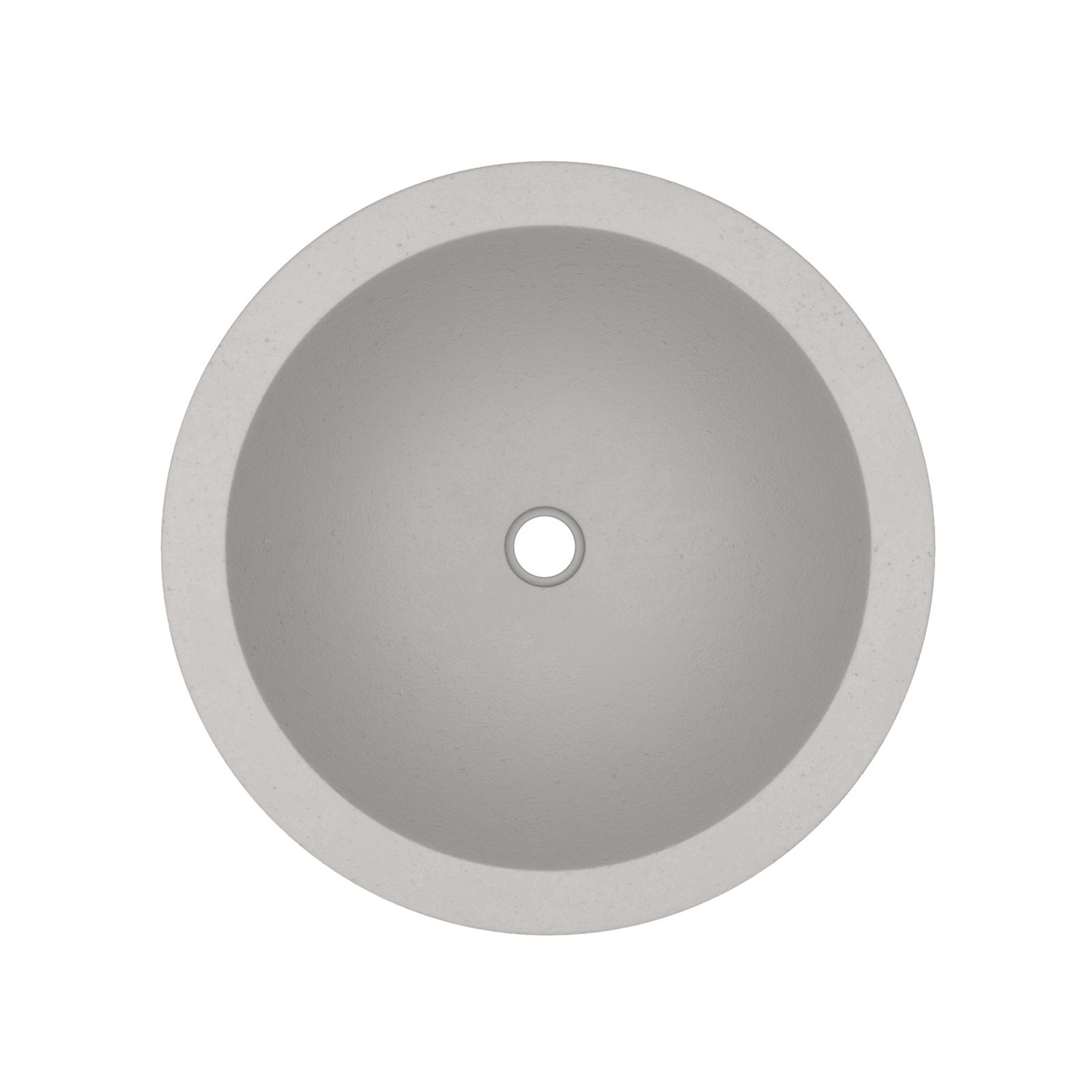 NativeStone Morro Round Concrete Vessel Sink, Ash