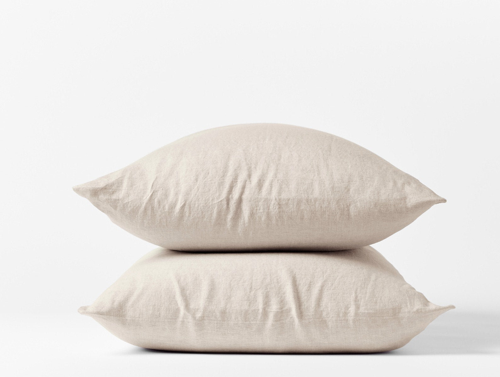 Organic Relaxed Linen Belgian Flax Linen Standard Pillowcase - Set of 2, Standard/Queen Pillowcase, Undyed Chambray