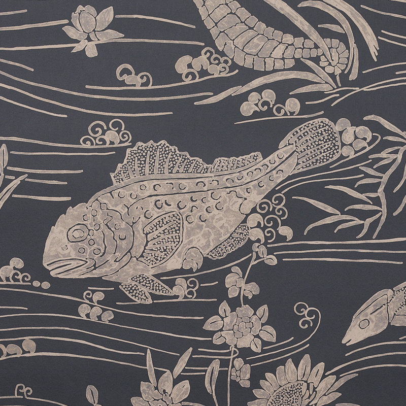 Papier peint Sea Garden, Gris anthracite