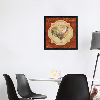 Rue De Rooster by Lisa Audit - Floater Frame Print on Canvas