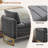 Lunara 66"W Upholstered Velvet Modern Bedroom Storage Bench End of Bed with Gold Legs,Arm Pocket and 2 Pillows-1632107627-1617864951