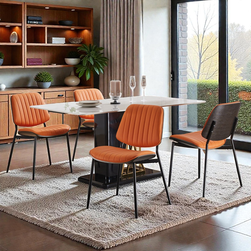 Chaise de salle à manger Jianny, Orange