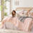 Ruffle Comforter Set 3 Pieces-Bedding for All Seasons Fluffy Vintage Farmhouse Comforter With Two Pillowcases-117190132-117190142