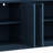 Minimalist Entertainment Wall Unit Set With Bridge For Tvs Up To 75'', Ample Storage Space TV Stand With Adjustable Shelves, Modernist Large Media Console For Living Room, Blue