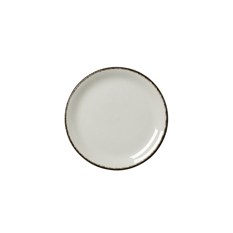 Assiette coupée BLUE DAPPLE, Blanc / Anthracite