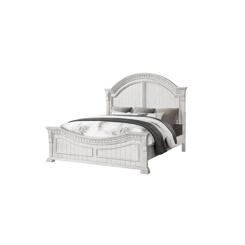 Grand lit transitionnel avec structure en bois massif et blanc manufacturé