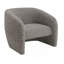 Fauteuil d'appoint en tweed brun et gris Livia