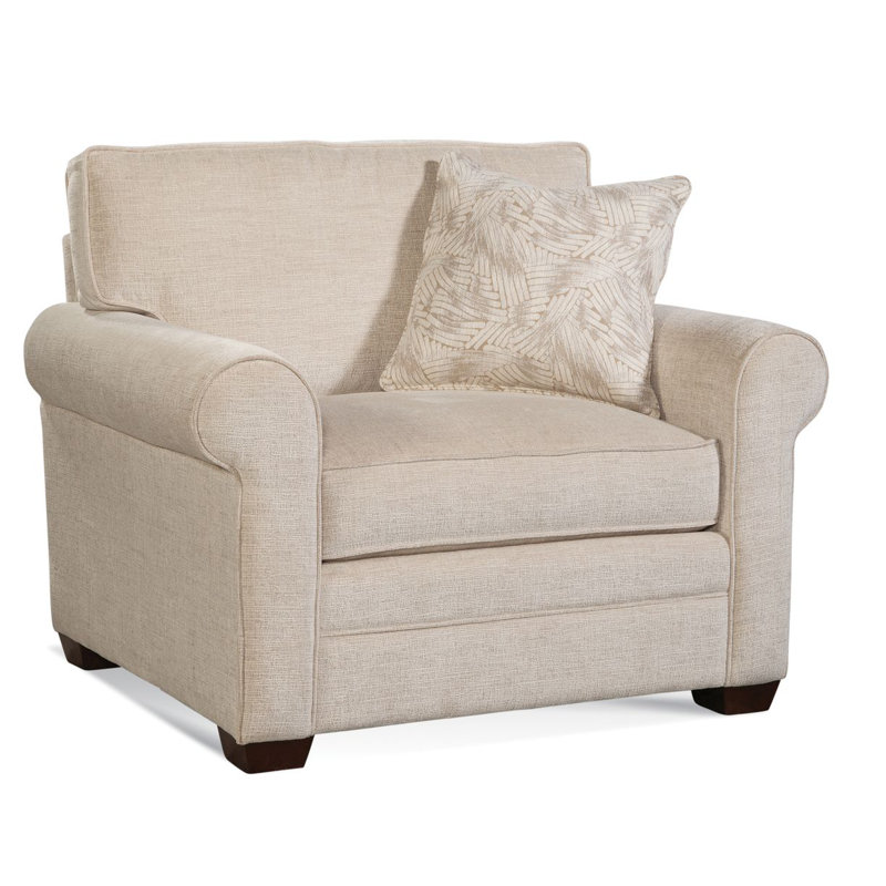 Bedford Chair, Java , Beige Performance Fabric; 0851-73