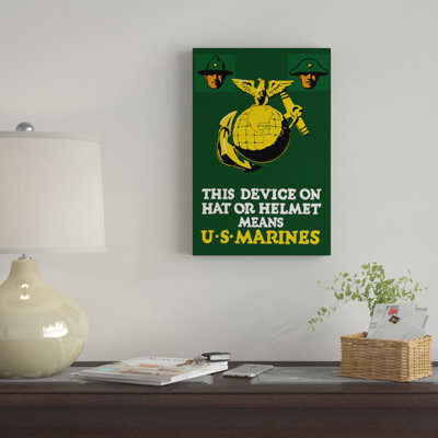 " Vintage WWI Poster Featuring The Marine Corps Emblem " by John Parrot