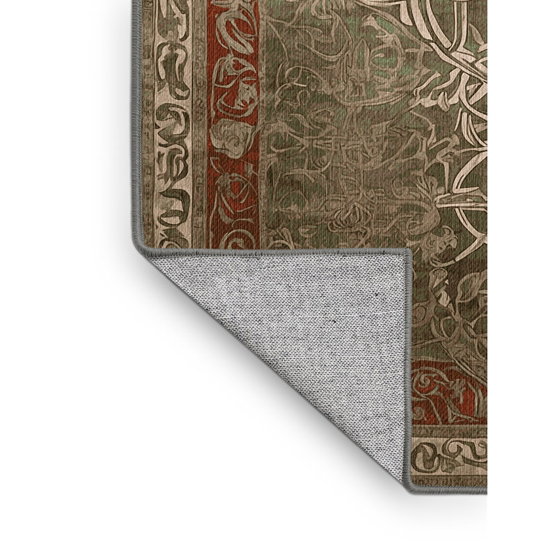 Tapis brun lavable à la machine, Carré 5 pi