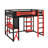 Full-Size Wooden Loft Bed With Desk, Shelves, Power Outlet & USB/Type-C Ports, Plus LED Lighting-735421760