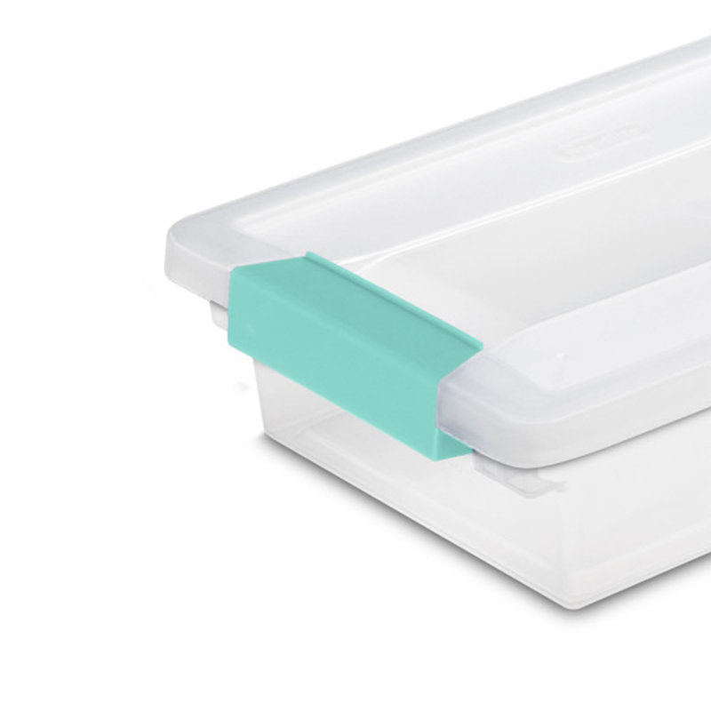 Sterilite Plastic Stackable Storage Bin w/Clear Latch Lid, 24, 0.8517 quarts