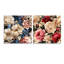 Motif floral beige rétro II - ensemble d'art mural en acrylique sur verre floral-103933965